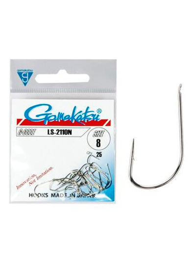 Крючки Gamakatsu LS-2110N HOOKS NICKEL размер 08 (упк.25шт.)