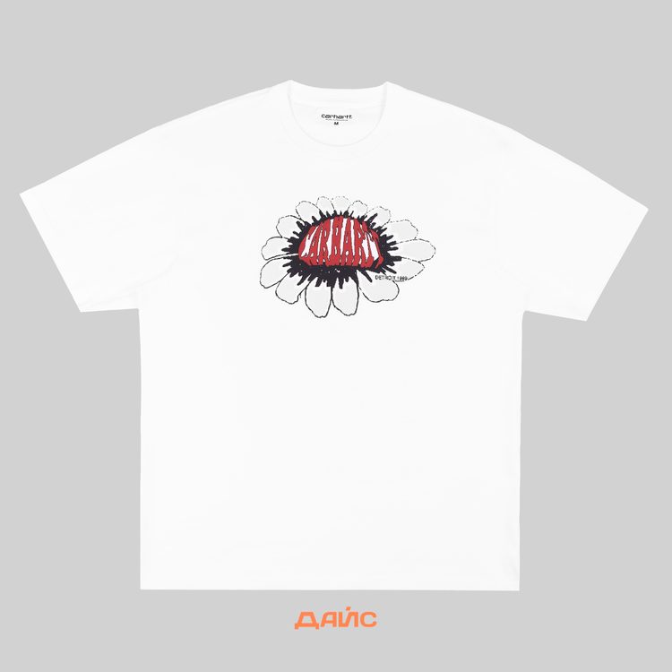 Футболка мужская Carhartt WIP Pixel Flower артикул:I033161_white - купить в магазине Дайс