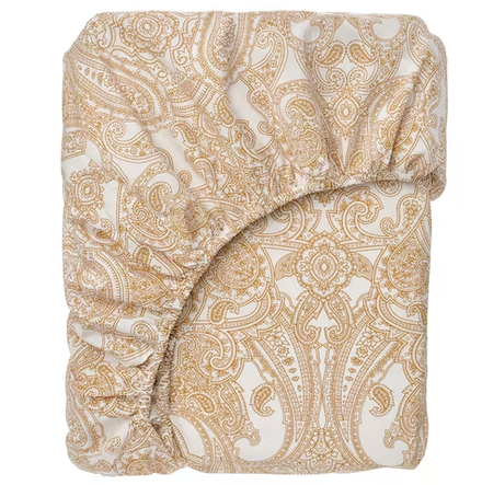 ЖАТТЕВАЛЛМО JATTEVALLMO Декоративная простыня на резинке, желтая/белая, 90x200 см