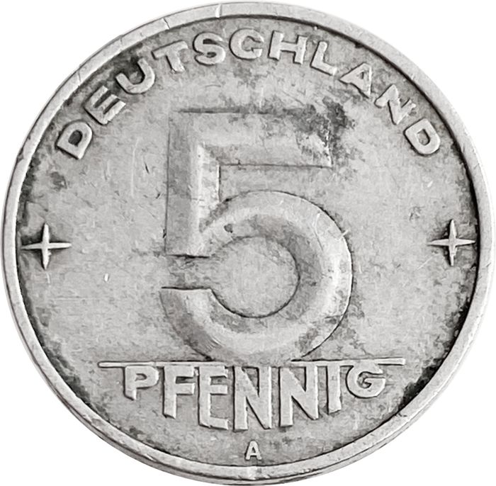 5 пфеннигов 1952 Германия (ГДР) "А"