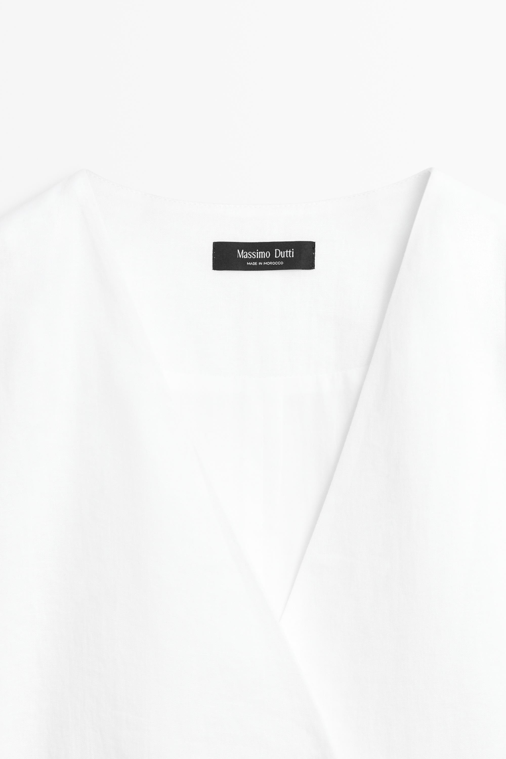 Massimo Dutti Жилет из 100% льна на запах с завязками, белый