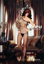 Ассиметричный комбинезон в крупную сетку OS (42-46) (Цвет: черный)