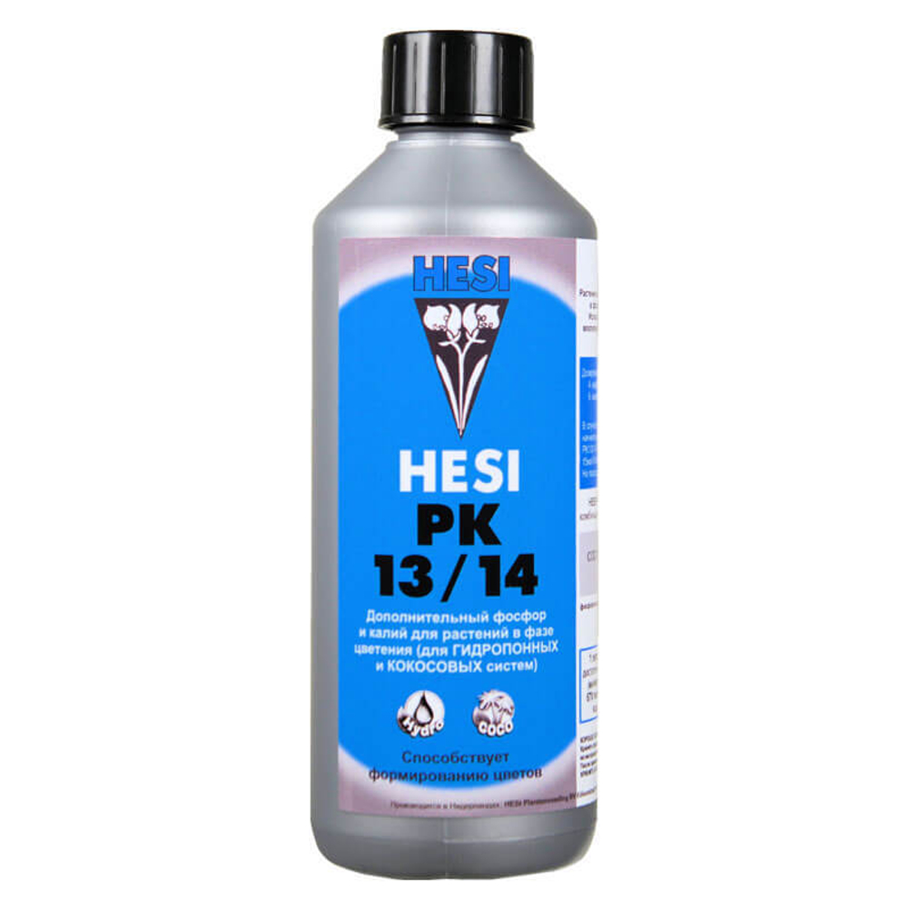 Бутылка 0.5 л HESI PK 13/14, состав P2O5 9.0% и K2O 7.2%