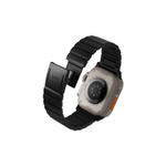 Стальной блочный браслет Uniq Strova Mag для Apple Watch 44, 45, 46 мм и Ultra 2–3 Браслет из нержавеющей стали марки AISI 304 с магнитной застёжкой. На запястье обхватом 120–210 мм