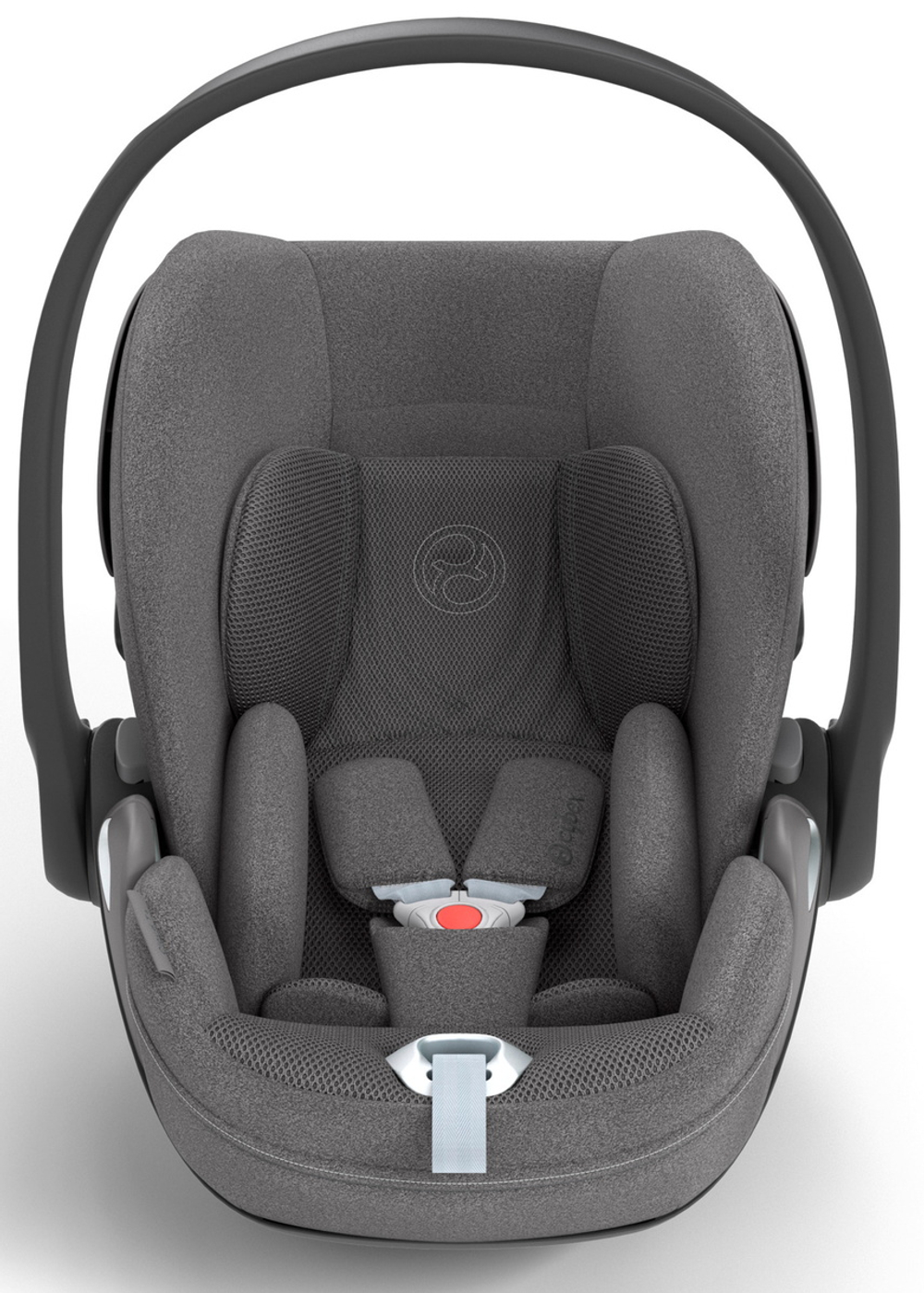 Коляска Cybex Coya Rosegold Frame Cloud T i-Size Mirage Grey Plus Leaf Green с дождевиком и бампером