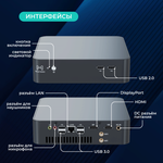Неттоп Mastero Base, Intel i3-12100, 8Гб RAM, NoOS, Retail, SSD 256Гб M.2 NVMe, BT5.0, Wi-Fi 6 (NTMST-I12100-8S256)