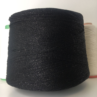 BARTOK - Torcitura di Domaso; 80% вискоза, 20%люрекс; шнурок; 200м/100гр; col. BK06/CC, цвет: чёрная нить с чёрным люрексом; S907