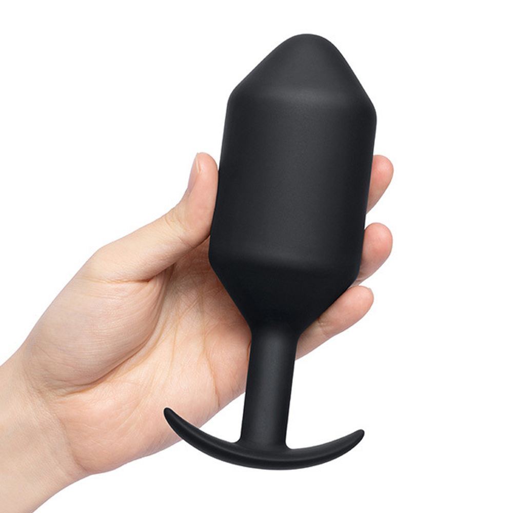 Черная анальная пробка для ношения 18см b-Vibe Snug Plug 7 BV-045-BLK