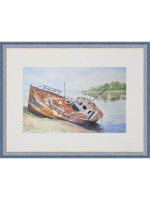 Картина авторская акварельная в паспарту 30х40 см на стену для интерьера "Забвение"