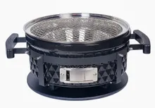 Настольный керамический гриль Diamond Egg Tabletop Grill, 30 см, чёрный