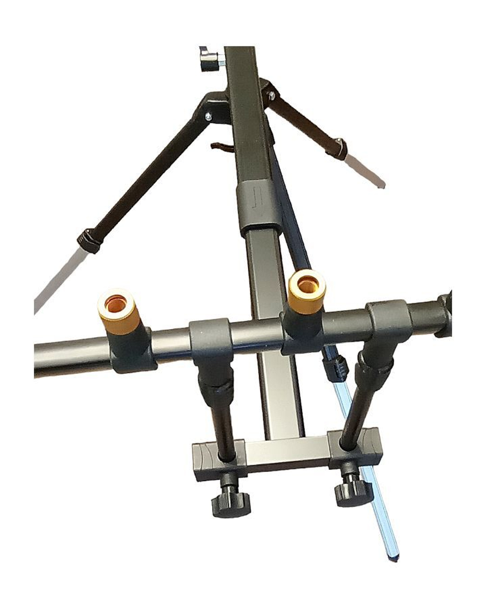 Под для рыбалки ,род-под для удилищ, держатель для удочек, подставка-тренога для 5 удилищ. "Ушки" на резьбе.