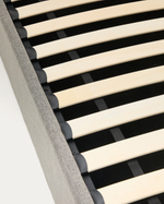 Nahiri Мягкая серая пуф-кровать для матраса 90 x 200 см