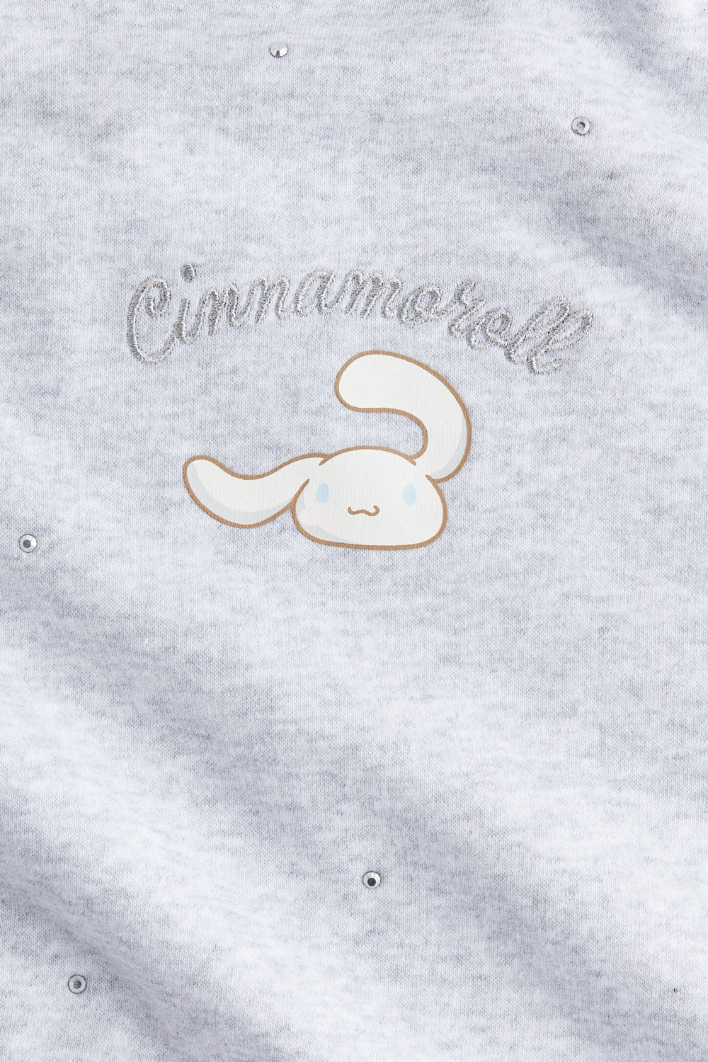 H&M Толстовка с капюшоном и принтом, светло-серый меланж