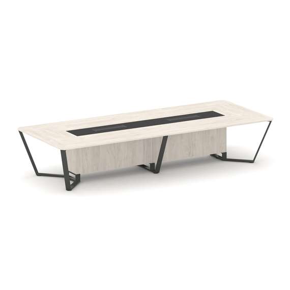 Steel Meet Стол переговорный прямоугольный KMK-PR.B.SP-14 Денвер Светлый/Графит Глянец/Металл Антрац