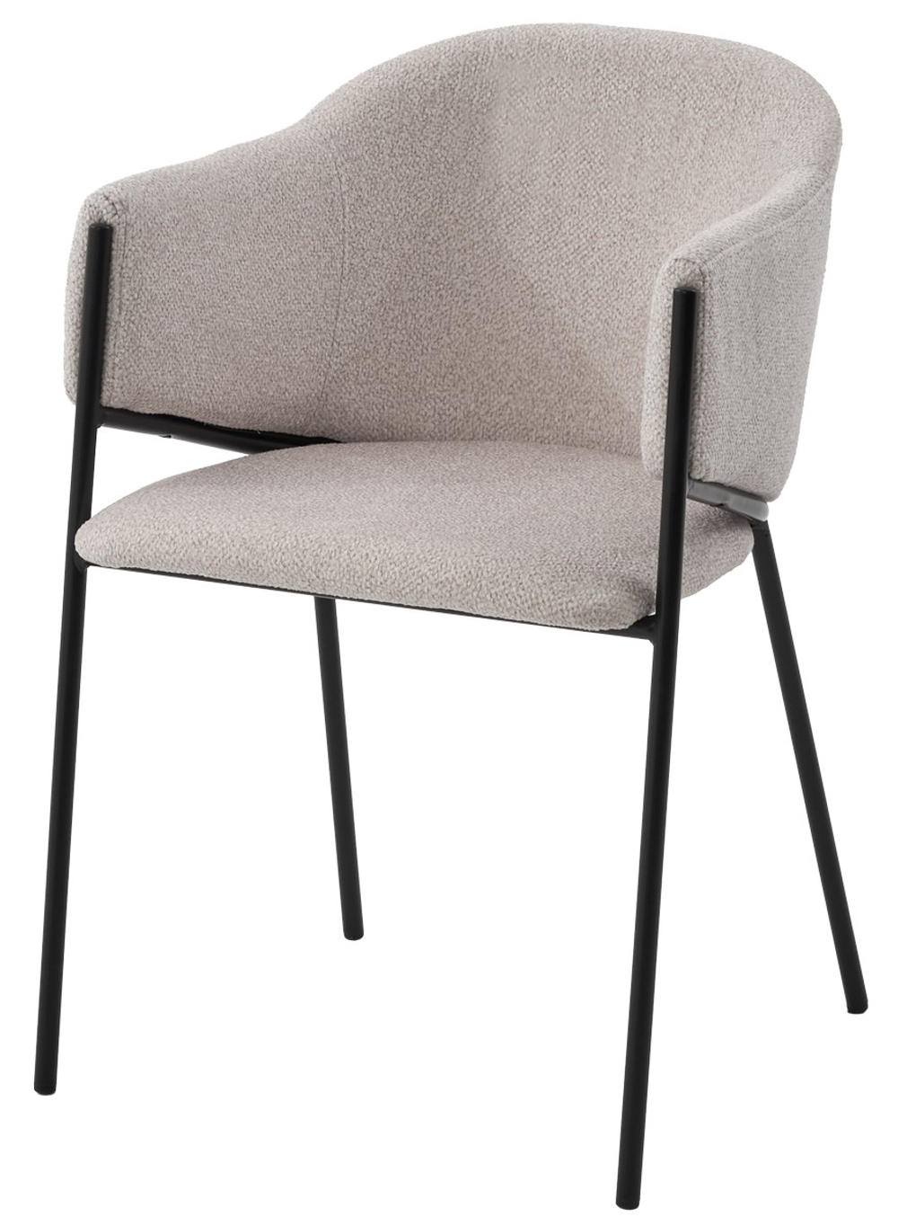 Стул М-City DISAUR Дилл, Lana 13 Бежевый, ткань, Черный каркас