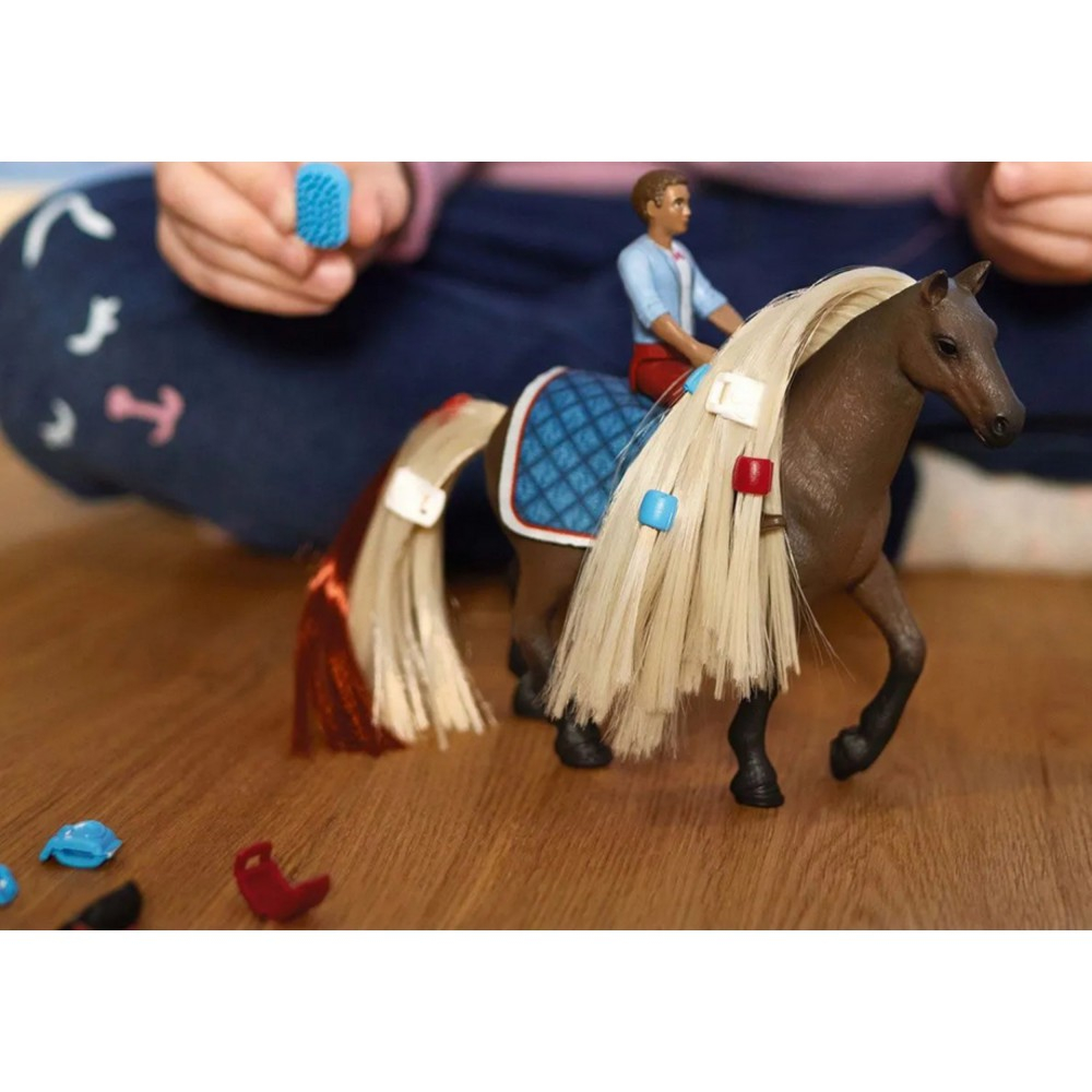 Schleich - Конь с волосами для стилизации Набор стартовый Leo и Rocky 42586