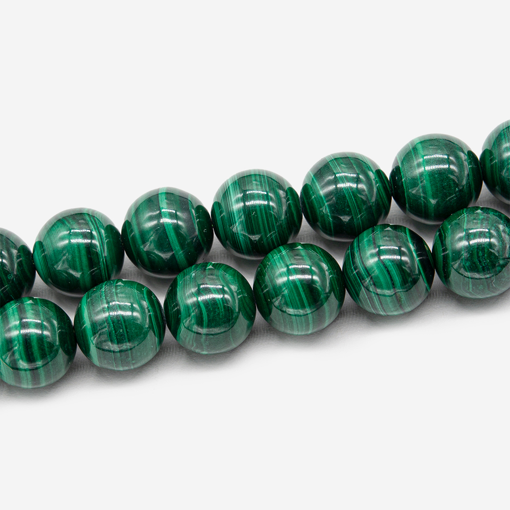 Малахит натуральный, бусины в форме шара 12,5мм