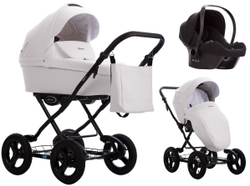 Детская коляска AroTeam Teramo Prima 3 в 1 с автокреслом Avionaut Cosmo 01 белая кожа