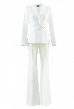 Брючный костюм белый 33-03-20 SS