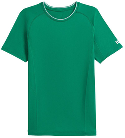 Мужская теннисная футболка Wilson Team Seamless Crew T-Shirt - зеленый