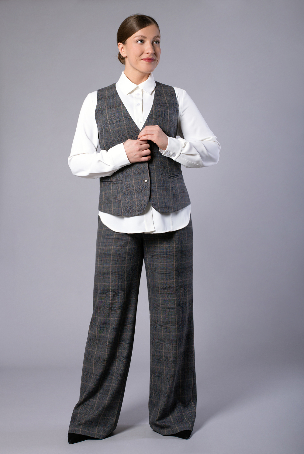 Брюки женские 02, клетка #321Ка0202