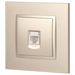 Розетка ЭРА Elegance 14-3107-04 информационная RJ45 IP20 шампань