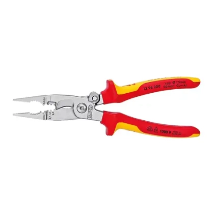 Электромонтажные клещи хромированные 200 мм Knipex 13 96 200 SB