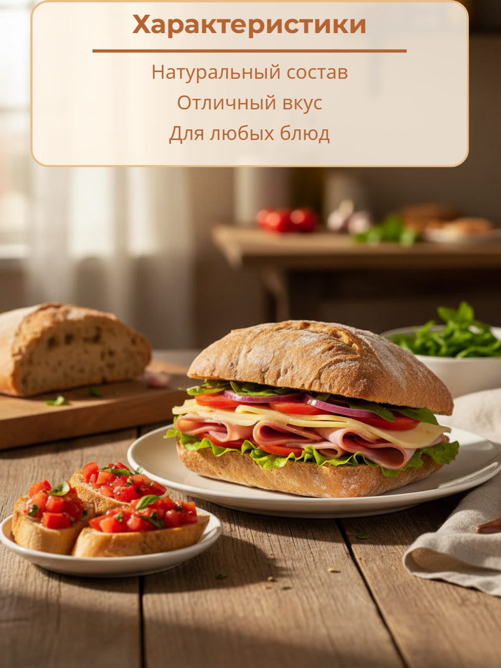 Чиабатта мини светлая "Хлебный дом" 100 гр*25 шт