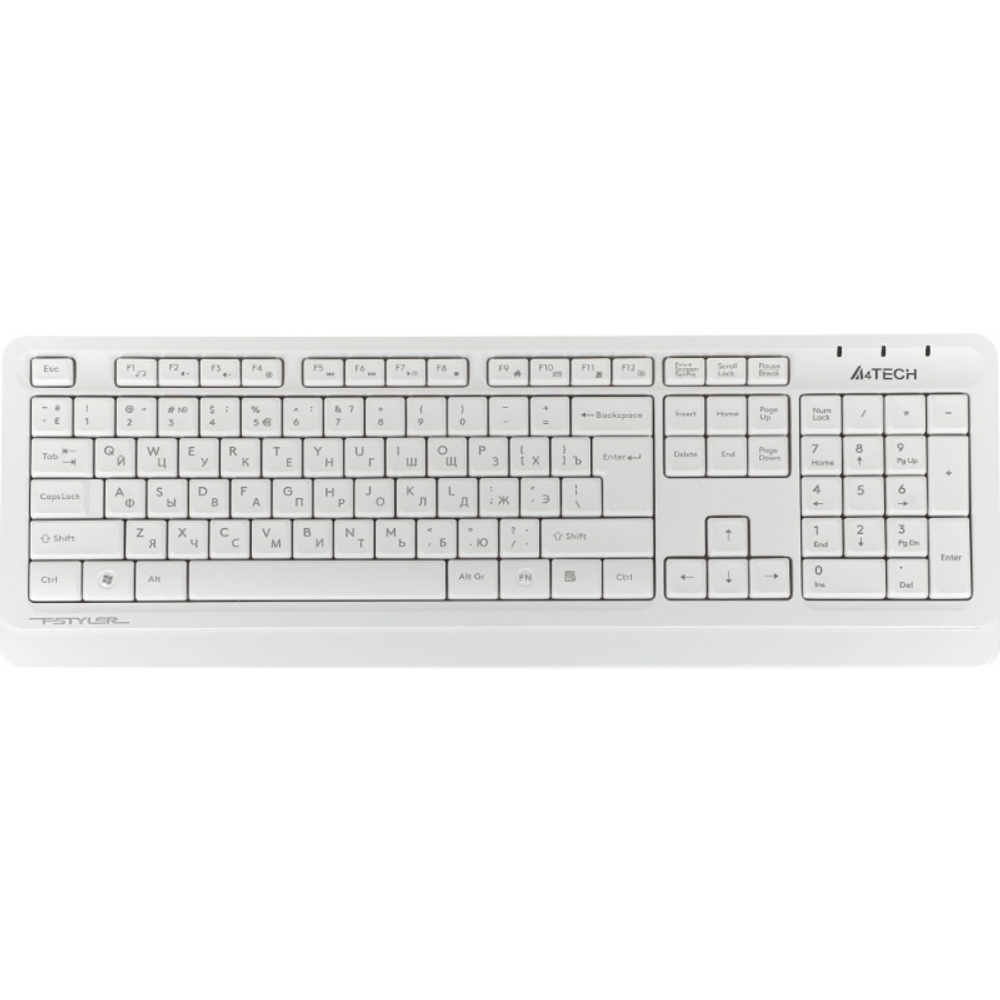 Комплект (клавиатура + мышь) A4Tech Fstyler FG1012, белый