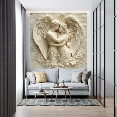 Фотообои 200х200см 3д объемные барельеф Ангелы флизелиновые обои