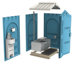 Мобильная туалетная кабина Стандарт ECOGR ЛЮКС Экогрупп(1200x1100x2200см;85кг;зеленый) - арт.560150