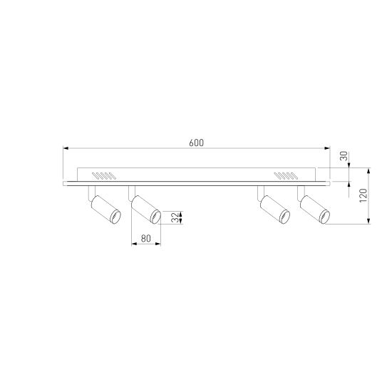 90268/4 / потолочный светильник / белый