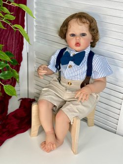 Кукла Реборн мягконабивная 60см в пакете (FA-422)