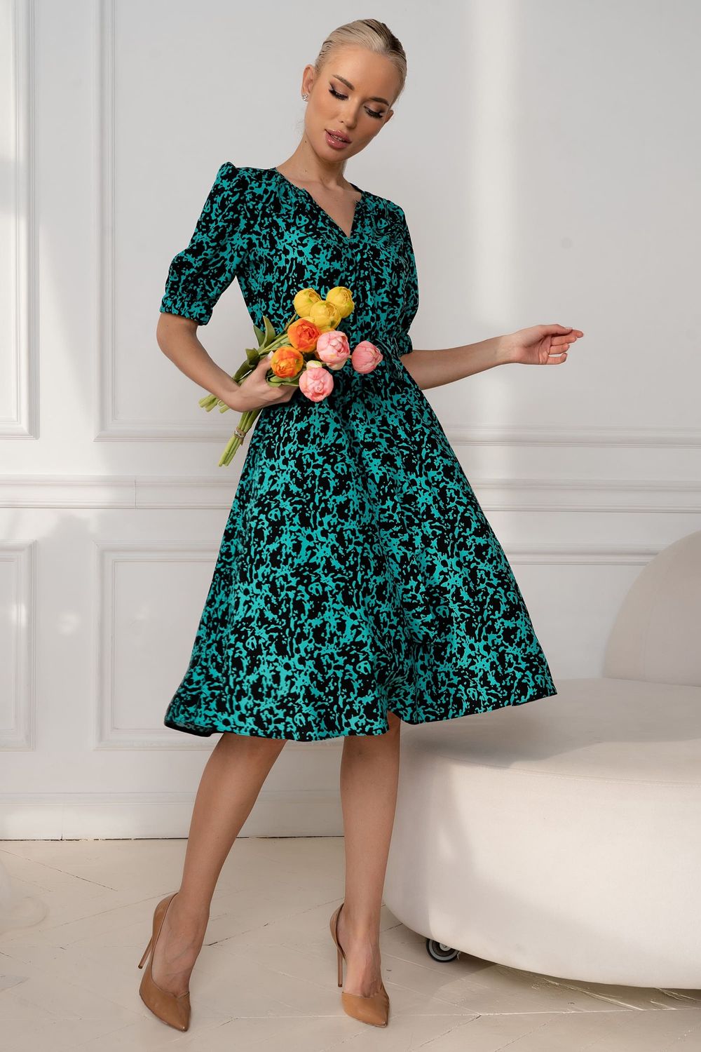 Платье Лагуна (зеленое) П13442-45М LT Collection