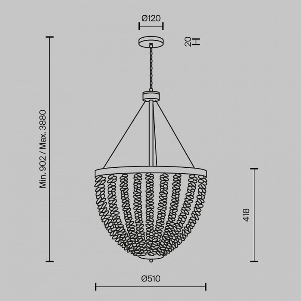 Подвесная люстра Maytoni Intrigue MOD440PL-06BS