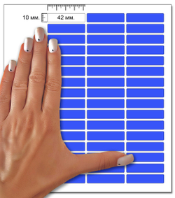 Светло-синие виниловые наклейки для маркировки Policomprint М13, 42х10 мм. 96 шт.