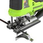 Лобзик акк. Greenworks GD24JS120, 24V, б/щет, 120 мм, 0-3500/мин, 4-ст.маятник, алю.подошва,LED,1х2Ач,ЗУ,кор (3601407CUA)