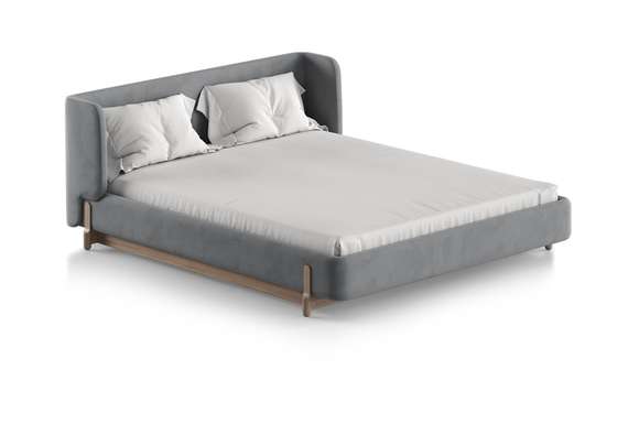 Кровать Basic спальное место 160*200 см (серый, антивандальная)