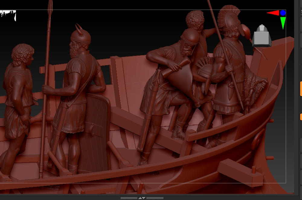 Фигурки воинов для греческой униремы Арго 1:72 (в комплекте рулевой)