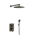 Встраиваемый смеситель для душа на 2 выхода с троп. и ручным душем BLAUTHERM 941512RM300GR графит
