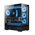 Компьютерный корпус Huntkey MVP Destiny, Без БП, 0.7mm, 1xType C, 2xUSB3.0, HD-Audio, ATX, Black