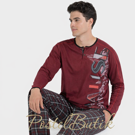 Пижама мужская Massana M11 Deep Red-Vigor P701301