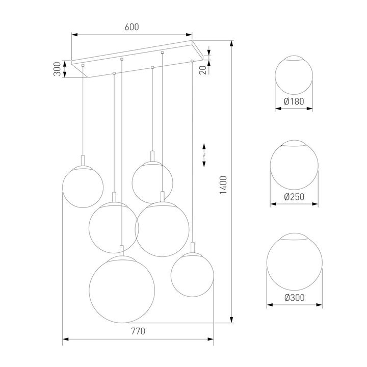 Подвесная люстра TK Lighting 4793 Esme