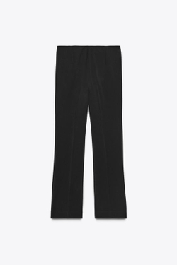 ZARA БРЮКИ MINI FLARE, ЧЕРНЫЙ