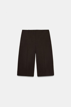 ZARА ДЛИННЫЕ ШОРТЫ-БЕРМУДЫ — ZW COLLECTION, КОРИЧНЕВЫЙ