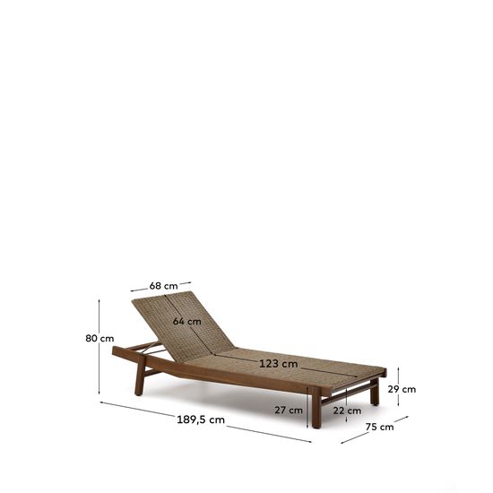 Шезлонг Itani из 100% массива акации и искусственного ротанга Испания La Forma