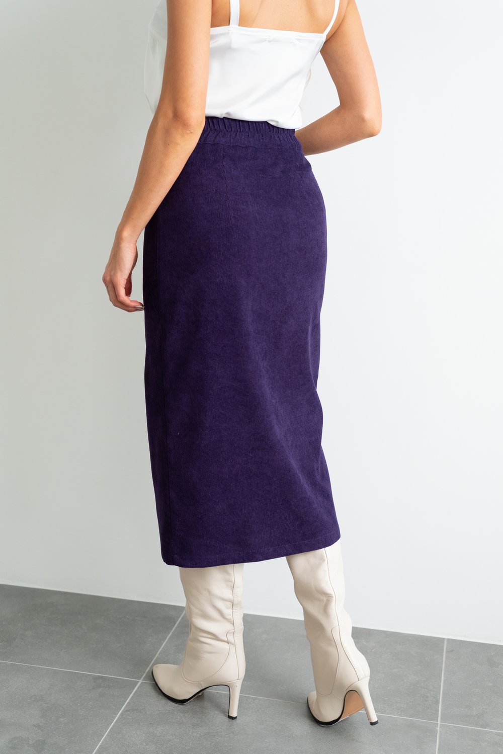 Юбка-карандаш из микровельвета