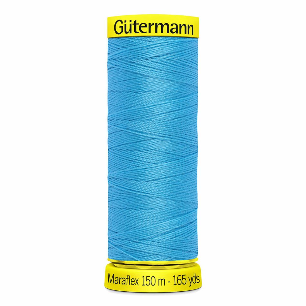 Нитки для трикотажа Gutermann Maraflex 120 (150 метров), 5 кат. | 5396 неоновый голубой