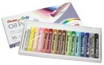 Пастель масляная художественная PENTEL "Oil Pastels", 16 цветов, круглое сечение, картонная упаковка, PHN4-16