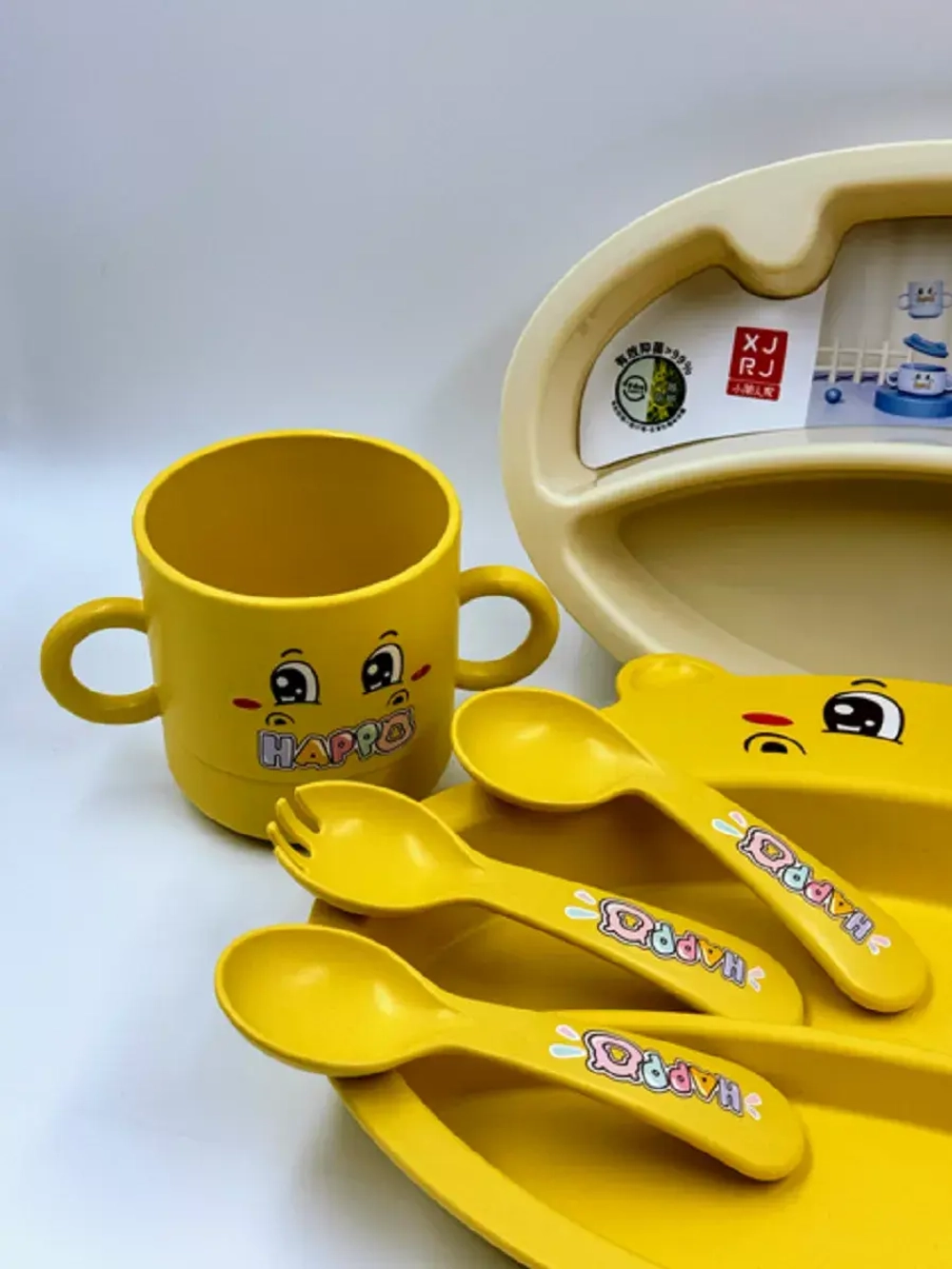 Набор для кормления бамбуковый детский от 6 месяцев новинка.